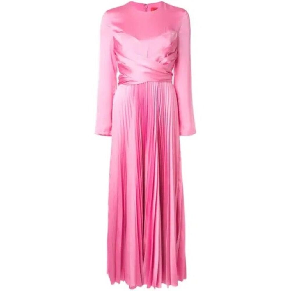 solace london tibby maxi pleated dress pink  size UK10/US6 - Picture 4 of 10